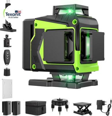 16 Line Laser Level 360 Self Leveling, 4X360°Professional 4D Green Cross Line La