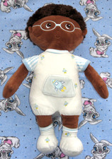 Black Comfort Doll Plush LITTLE TOWN Soft Boy Toy Rocket Romper Specs 15" Aldi