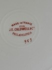 Antique French Porcelain Plate J.E. Caldwell & Co. Gold Gilt Floral Border 10" — photo 3