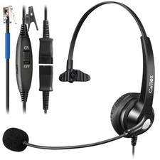 Cisco Phone Headset with Mic Noise Cancelling, RJ9 Office Telephone Headset w...