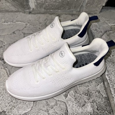New Peter Millar Crown HyperLight Glide White/Blue Knit Shoes Sneakers 10 Women