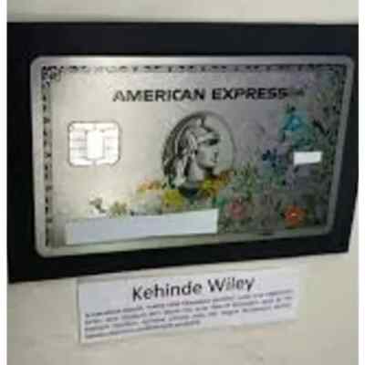 American Express amex metal Platinum Card Flower Kehinde Whiley