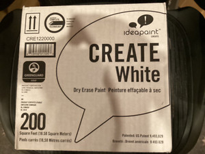 Idea Paint Create White Dry Erase Paint New Sealed 200 Square Feet