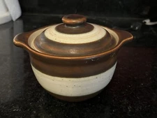Denby England Russet Sugar Bowl Individual Soup Server Stoneware Brown Vntg EUC