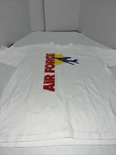 Delta Apparel Single Stitch Air Force Made in USA Sz Large Shirt