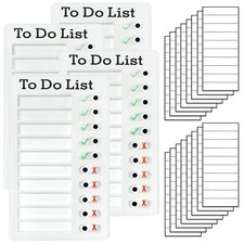 4 Pieces Chores Chart for Kids Multiple Kids - Reusable to Do List with Detac...