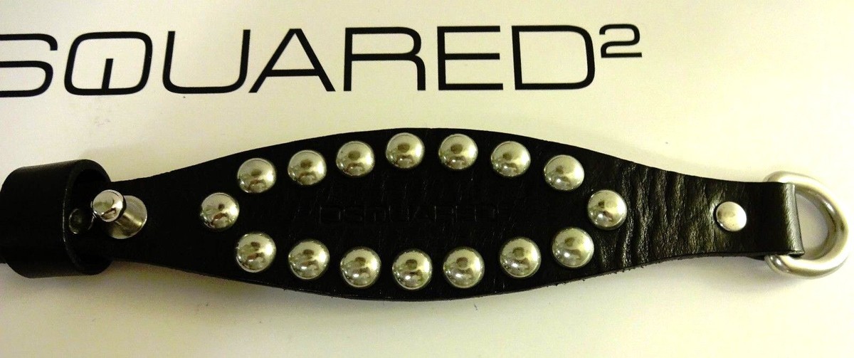 DSQUARED2 100% LEATHER STUDDED WRISTBAND BRACELET MADE IN ITALY | eBay