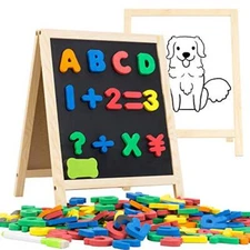 INNOCHEER Magnetic Letters and Numbers with Easel for Kids- 133 Pieces 