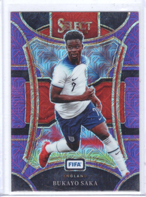2023-24 Panini SELECT FIFA Bukayo Saka PURPLE MOJO Prizm MEZZANINE 