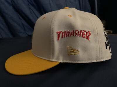 FTP Fuckthepopulation X Thrasher Fitted Flame F Logo Cream White 7