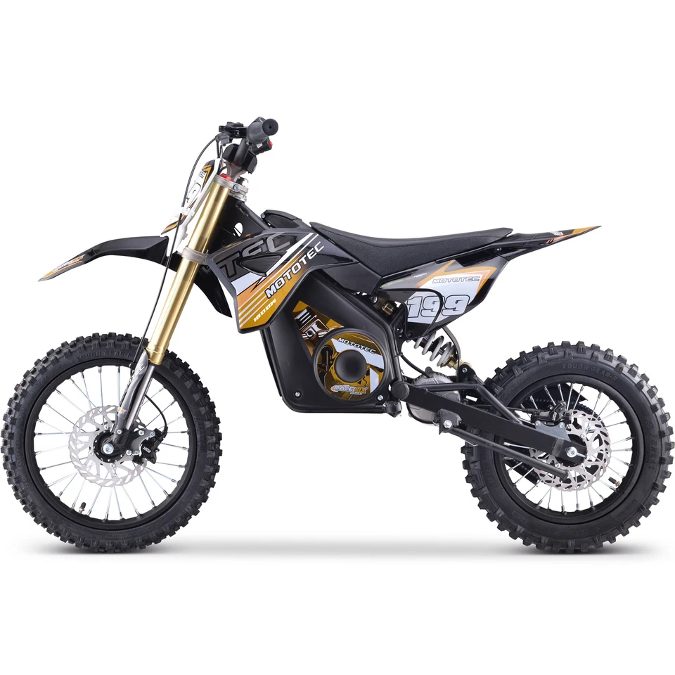 Bicicleta elétrica MotoTec Dirt Bike Pro lítio 1800W 48V laranja - Imagem 2 de 4