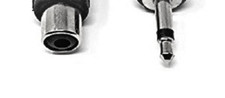 3,5 mm audio cable male plug to RCA female phono jack Mono 1,8 M (6' feet)