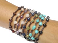 Handcrafted Turquoise Bead Gemstone Fair Trade Jewelry Thai Wristband Bracelet Handcrafted Turquoise Bead Gemstone Fair Trade Jewelry Thai Wristband Bracelet