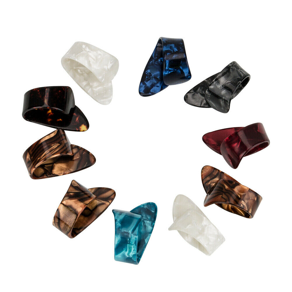 20pcs 0.71mm Large Celluloid Guitar Thumb Pick Picks Plectrums Random-Color