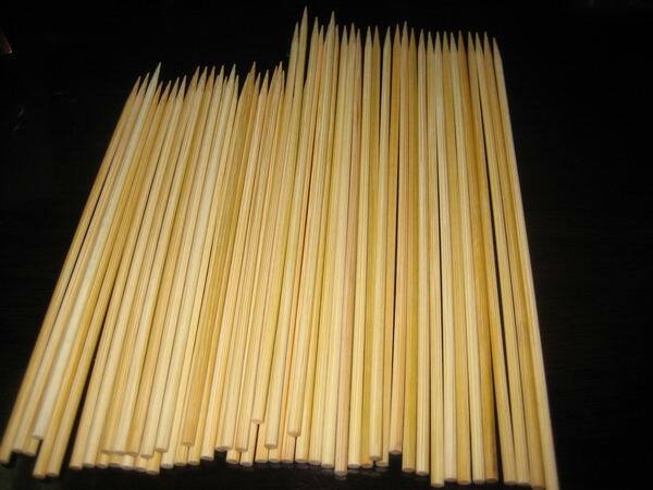 Extra Thick 4mm Wooden Bamboo BBQ Skewers - (300 x 30cm)