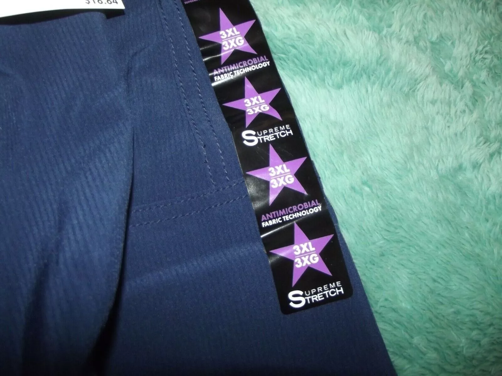 Pantalon cordon de yoga Scrubstar ~ 4 voies extensible ~ Indigo ~ Taille 3XL ~ NEUF AVEC ÉTIQUETTES