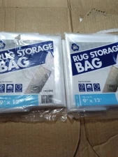 2 packs Pratt Rug Storage Plastic Bag 26" x 130" Fits Up To 9' x 12' 