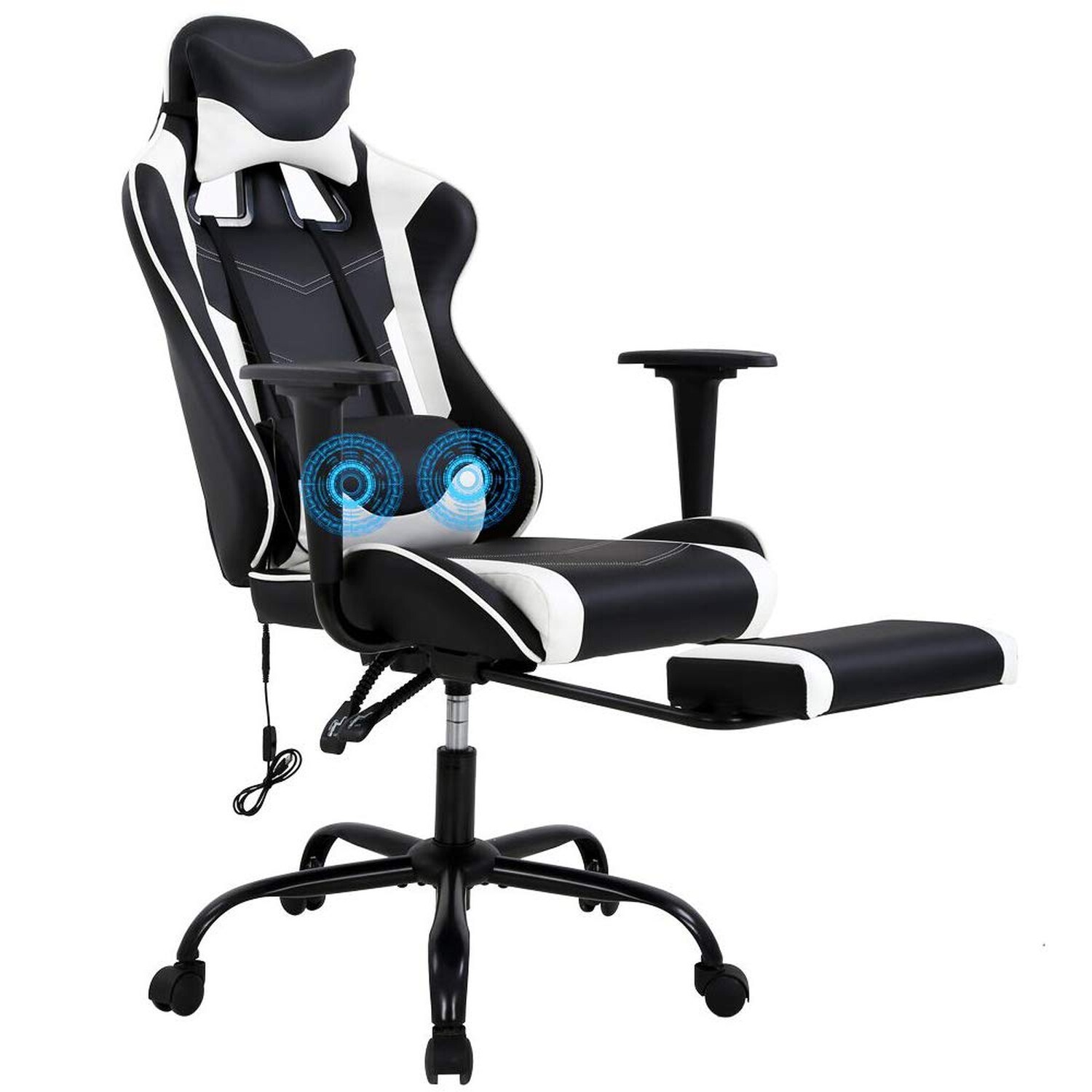 PC Gaming Chair High Back Executive Office Chair Pu Leather Computer Chair Ra...-image