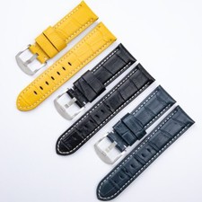 24mm Cowhide Leather Watch Band Strap For Pan...