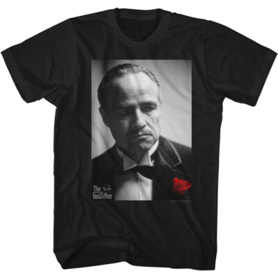 The Godfather "The Don" Official T-Shirt – Men's Black Crew Neck Tee, Movie Logo Design, Unisex Sizing, Rock Off Licensed - View #4