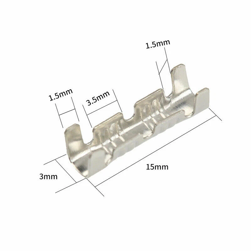 1000pcs 0.5-1.5mm2 U-shaped Terminal Tab Cold Inserts Cable Wire Connectors Kit - Image 3 of 4