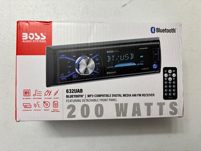 BOSS AUDIO bluetooth 632UAB 200 WATTS MP3 digital media am/fm receiver