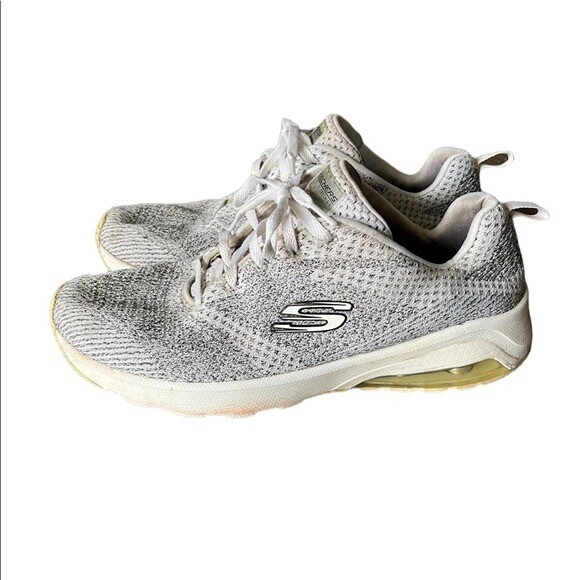 Skechers Skech Air Extreme Running Sneakers Grey White Womens Size 9.5