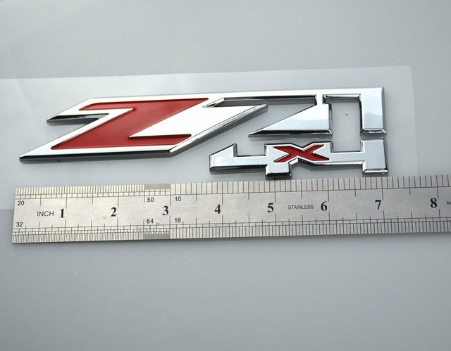 Gmc Sierra Emblem Set Of 3 Chrome Emblems For Chevy Silverado & GMC Sierra - 7" X 1.6" Stick On Badges Chevy Emblems - Foto 9