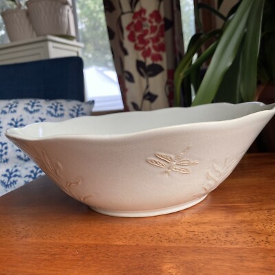 TARGET HOME GREEN GARDENS STONEWARE SERVING BOWL 10 3/8
