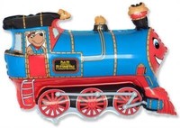 Cars/helicopters/planes/vehicle Train Shaped Balloon 26 Foil Balloon - Blue on sale Cars/helicopters/planes/vehicle Train Shaped Balloon 26 Foil Balloon - Blue on sale