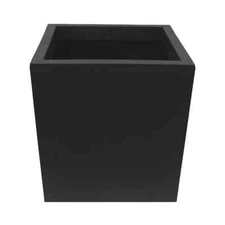 Tierra Verde Citadel Cube 14 in. x 14 in. Slate Rubber Self-Watering Planter