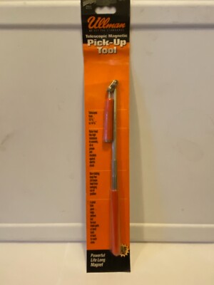 Ullman Pocket-Size Telescoping Magnetic Pickup Tool – 2 Lb Pull Force, Hi-Vis Yellow Handle, Extends 5-7/8" To 25-9/16" For Mechanics & HVAC