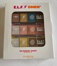 E.L.F. ELF x DUNKIN The Dunkin Dozen Eyeshadow Ltd Ed Set 12 Shades - NIB
