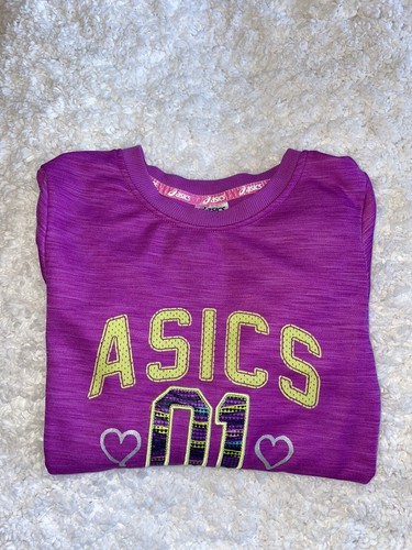Asics girls sz. 12 purple design sweatshirt. Cute, fun - Picture 12 of 12