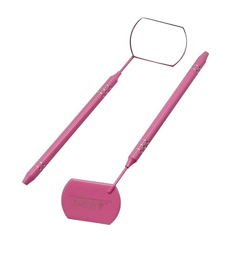 Pair of Eyebrow Eyelash Makeup Mirror For Right and Left Eye Cool Pink Colored** - Picture 2 of 4