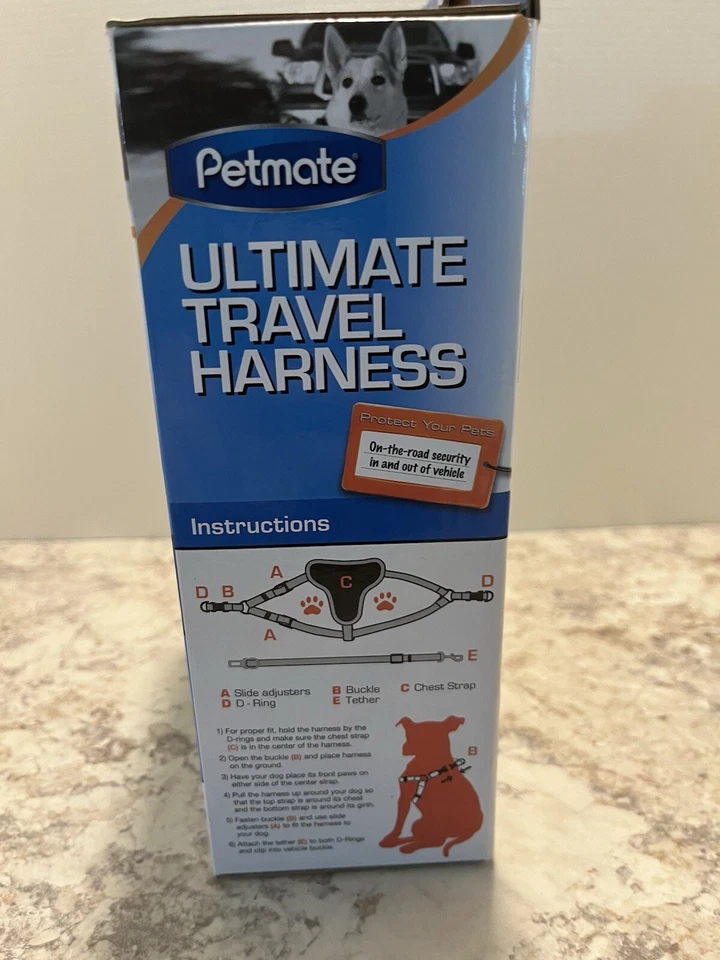 Correa de arnés de viaje ajustable Petmate Ultimate. Perro XL hasta 70 libras. Negro Foto 4 de 4