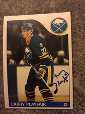 Sabres Larry Playfair Signed 1985 OPC card 