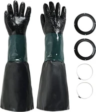 Guantes de goma para chorro de arena kit de guantes para chorro de arena de alta
