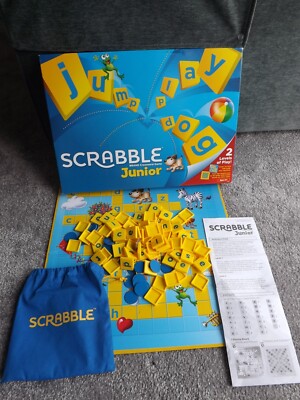 Scrabble Junior, 2 Wortspiele in einem, 2 Spielstufen, 100 % komplett.