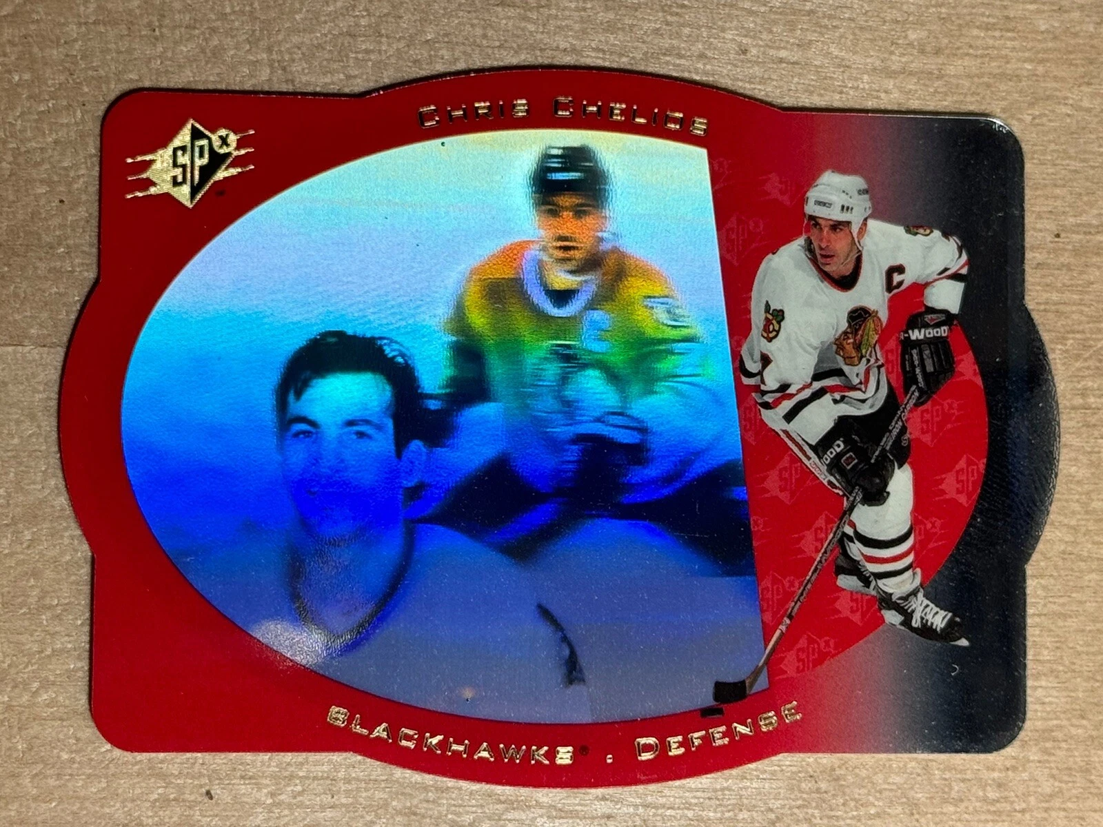 🔥RARE 1996-97 Chicago Blackhawks Chris Chelios Upper Deck SPx Hockey #6 SP🔥