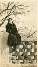 AS SHE WAS Antique FOUND PHOTO Snapshot WOMAN Original B + W 311 LA 91 M