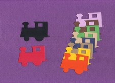 ENGINE train die cuts scrapbook cards