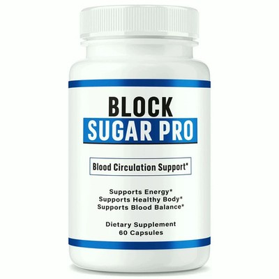 Block Sugar Pro Capsules, Advanced Blood Support Formula (60ct) Pack of 1