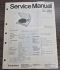 Technics SL-D33 Turntable Service Manual - Original