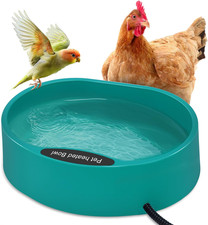 Heated Water Bowl for Chicken, Large Capacity 125OZ Poultry Water Heater for Hen