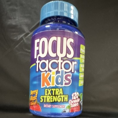 Focus Factor Extra Strength Kids Berry Blast Chewable Tablets 120 Count