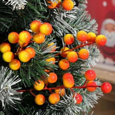 Gelbe künstliche Beeren Zweige Dekor Weihnachts Tisch und Kranz