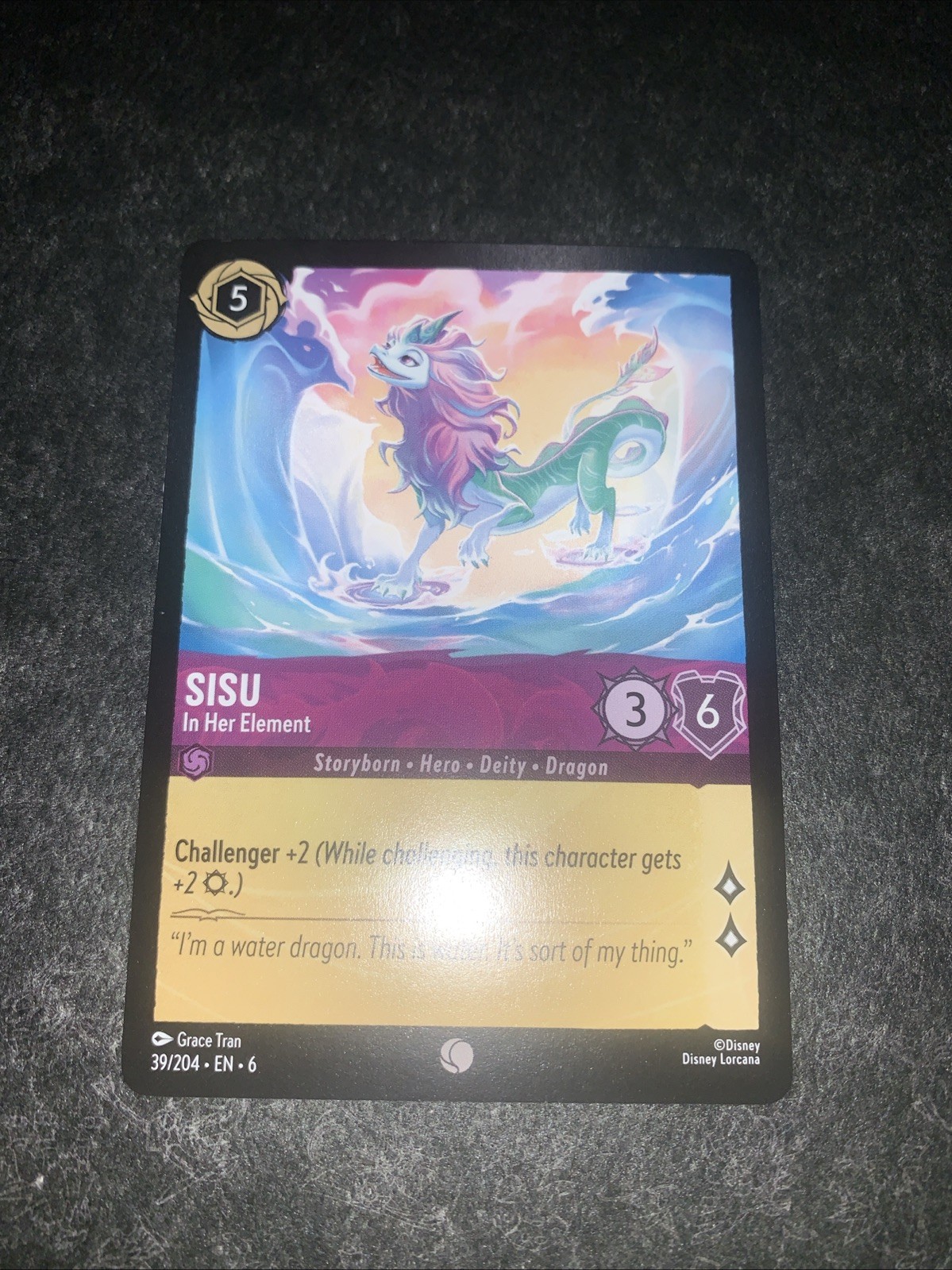 Disney Lorcana Sisu - In Her Element 39/204 Common Normal Azurite Sea NM