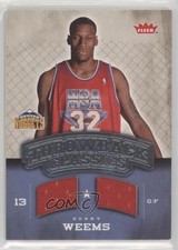 2008-09 Fleer Throwback Classics Memorabilia Sonny Weems #NBA-SW no9