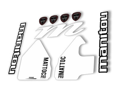 Manitou Mattoc Pro 2017 Gabel Federung Aufkleber Kit Sticker Set Weiß
